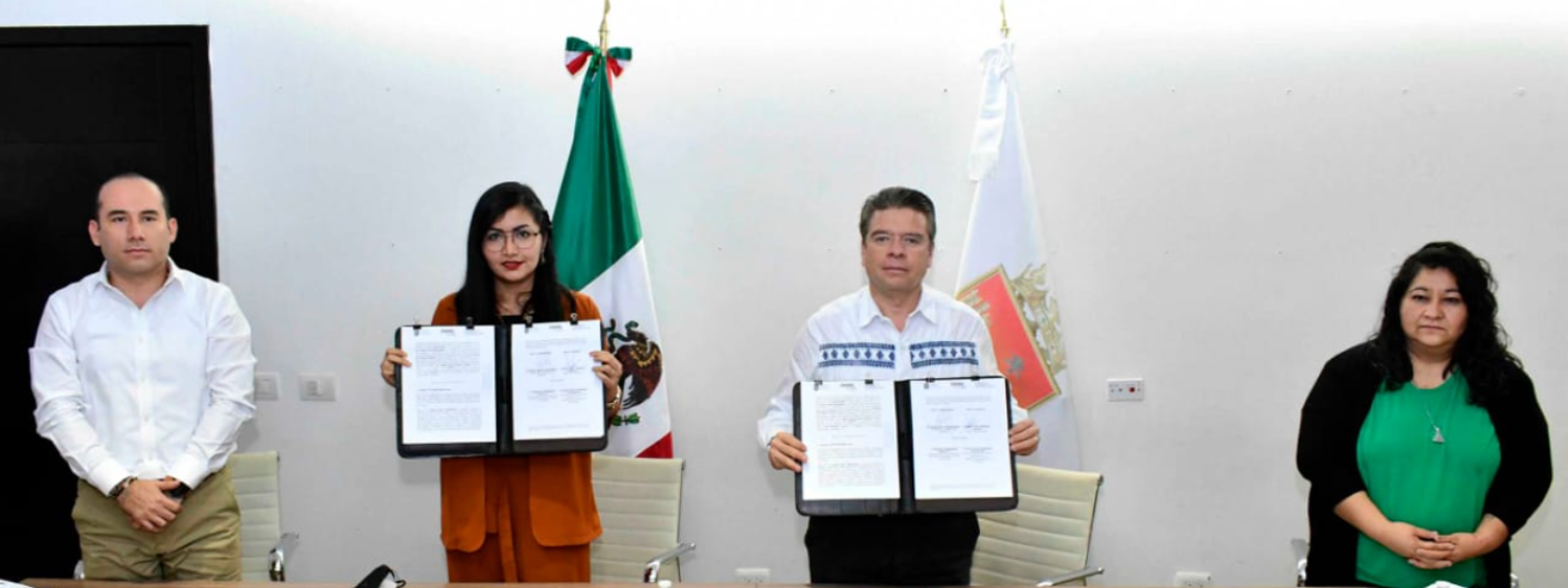 Firma de convenio entre la Secretaría General de Gobierno y el Centro Estatal de Prevención Social de la Violencia y Participación Ciudadana.